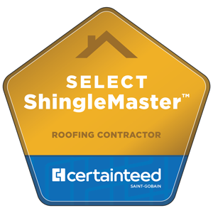 CertainTeed Gold Select ShingleMaster Roofing Contractor badge