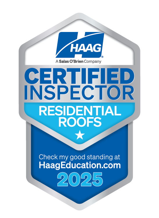 2025 HAAG Certified Inspector of Residential Roofs award