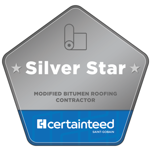 CertainTeed Silver Star Modified Bitumen Roofing Contractor badge