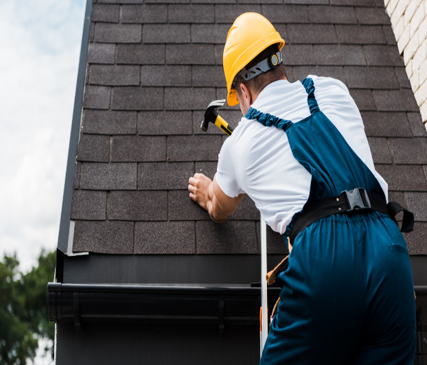 Man working on a Rooftop