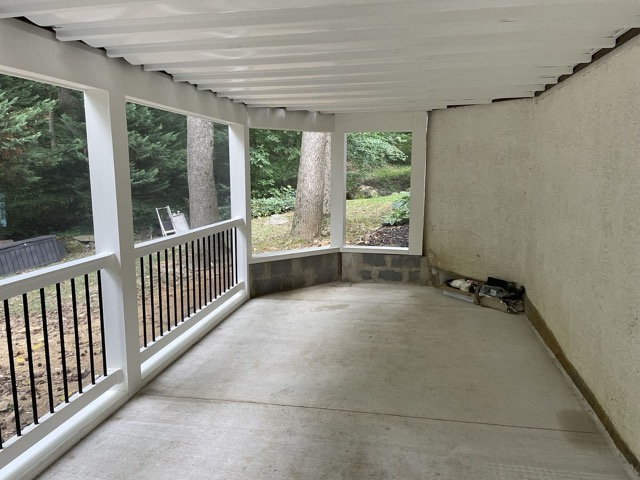 dry space deck with concrete